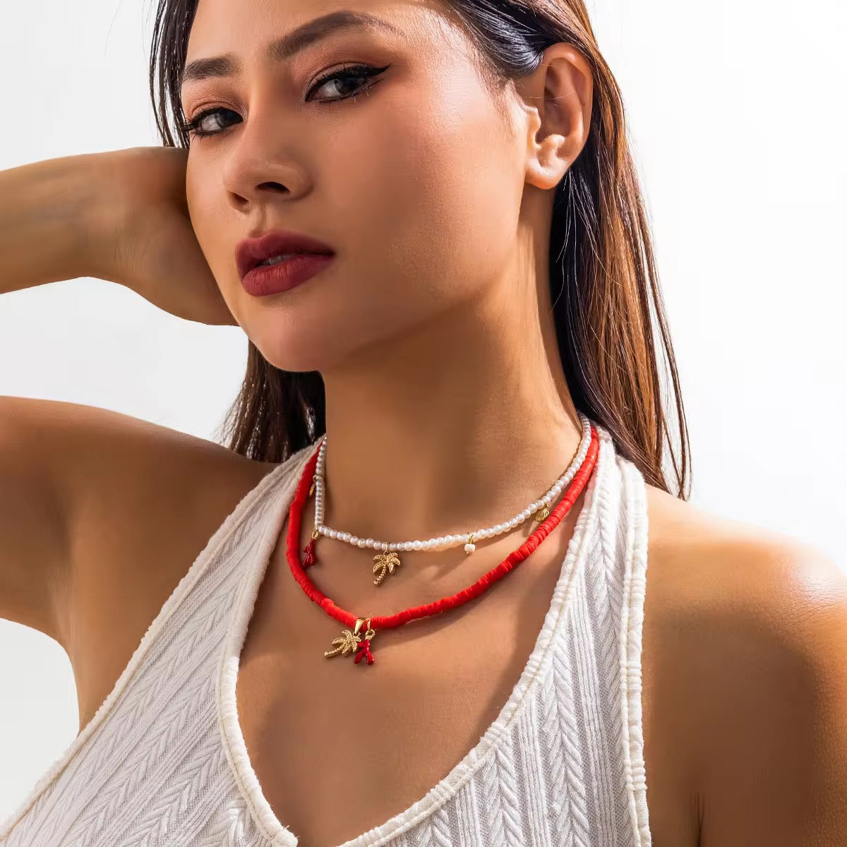 Boho Coconut Tree Necklace necklaces LUNARITY GARAGE