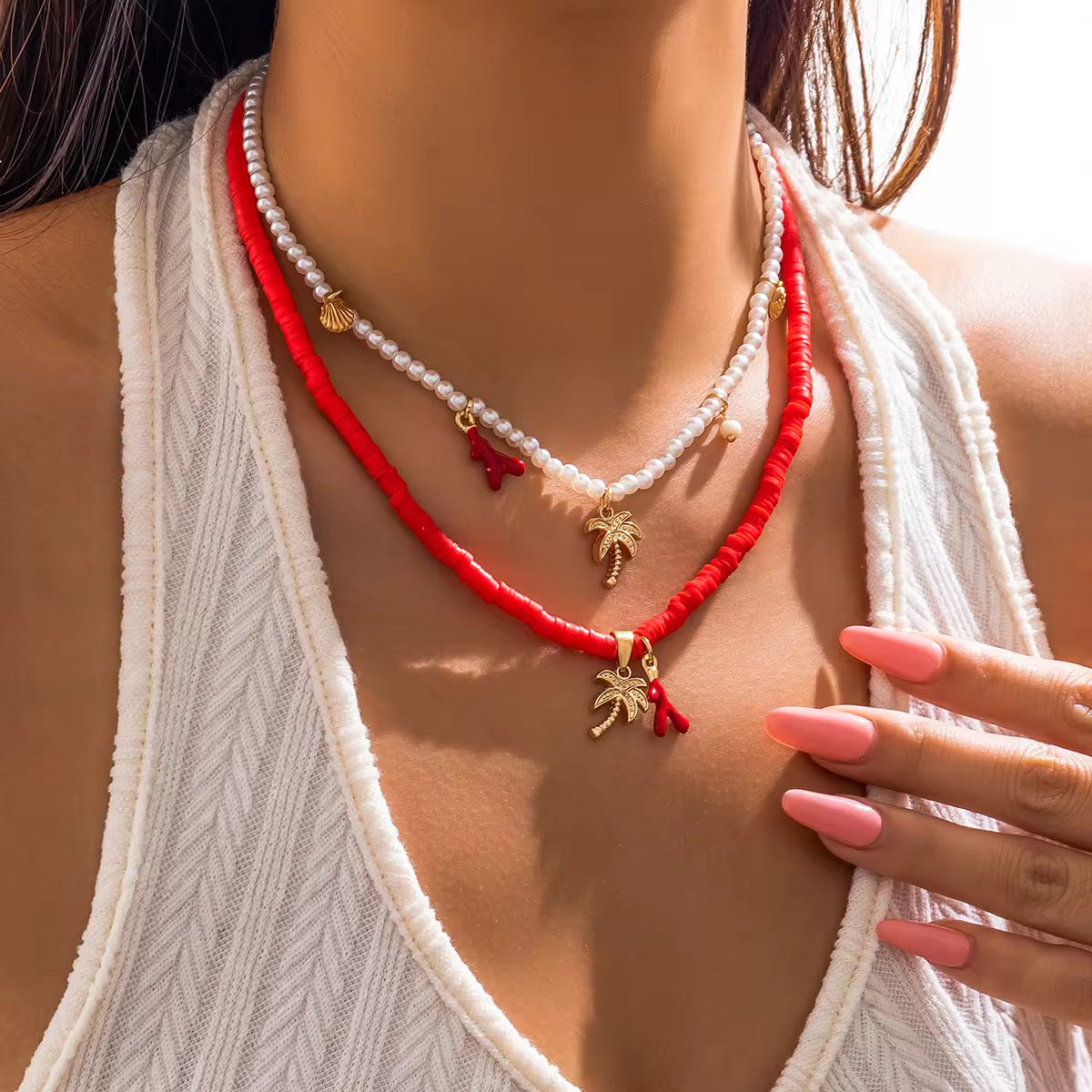 Boho Coconut Tree Necklace necklaces LUNARITY GARAGE