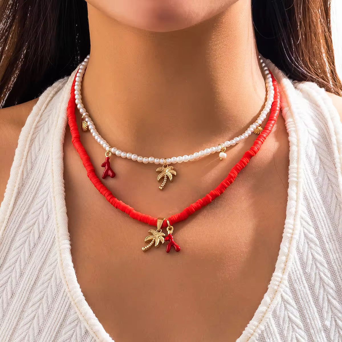 Boho Coconut Tree Necklace necklaces LUNARITY GARAGE