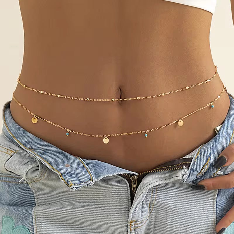 Boho Minimalist Symphony Waist Chain waist chain LUNARITY GARAGE Gold  