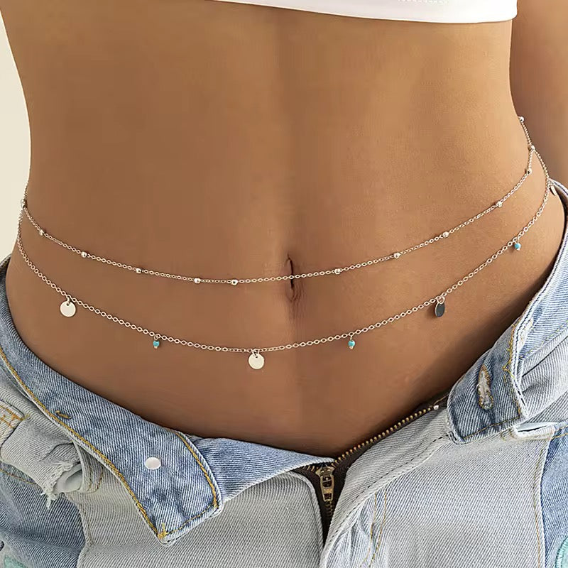 Boho Minimalist Symphony Waist Chain waist chain LUNARITY GARAGE Silver  