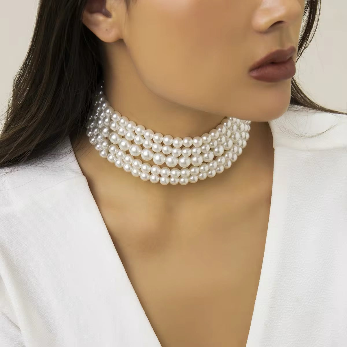 Aesthetic Korean Wedding Style Pearl Necklace necklaces LUNARITY GARAGE   