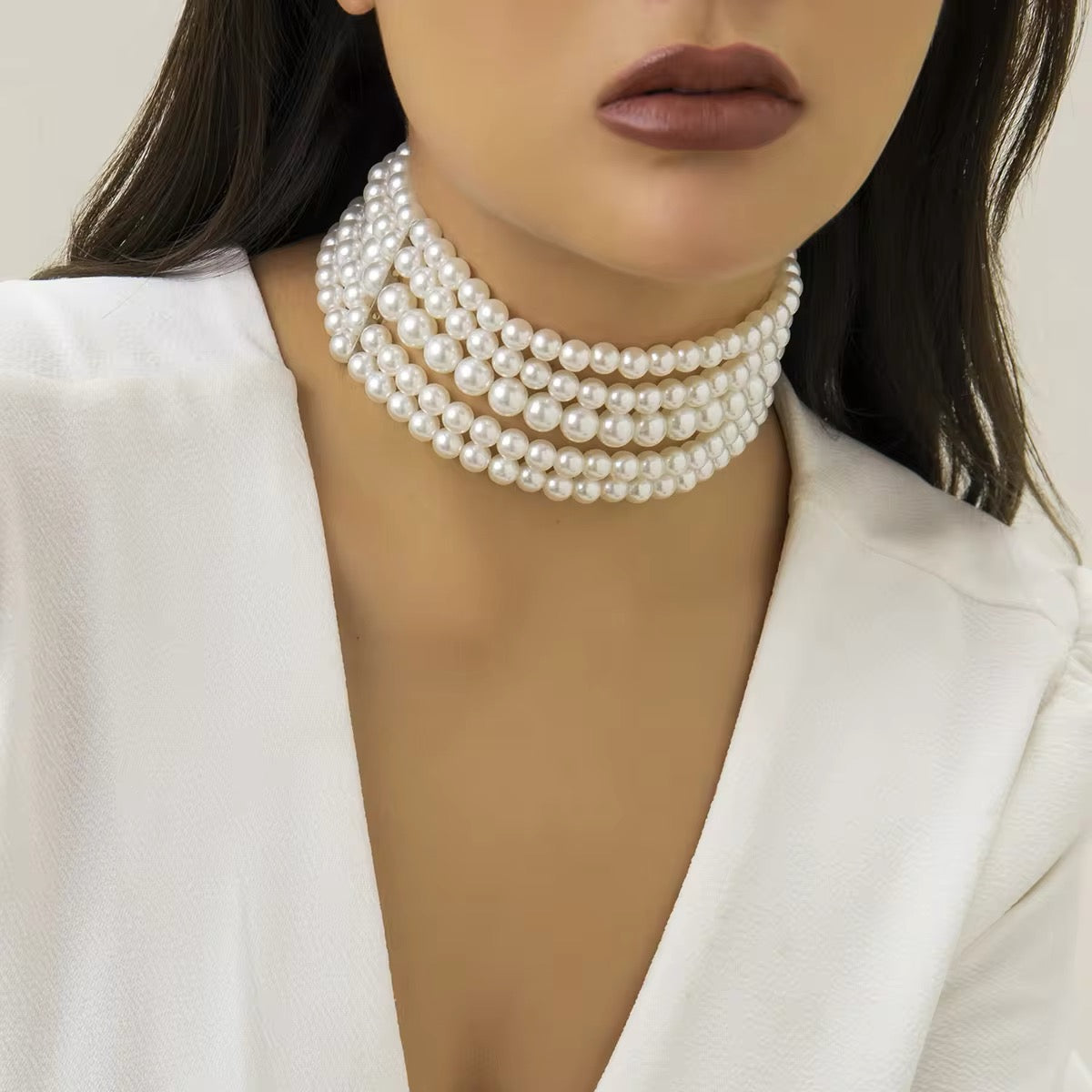 Aesthetic Korean Wedding Style Pearl Necklace necklaces LUNARITY GARAGE