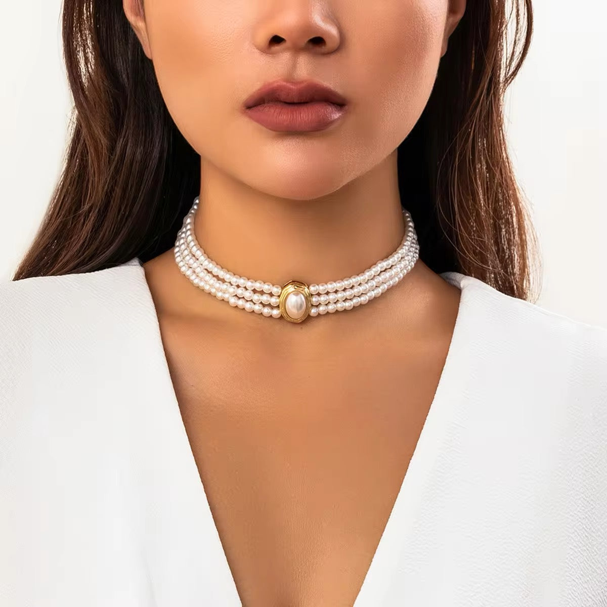 Romantic White Choker Necklace necklaces LUNARITY GARAGE   