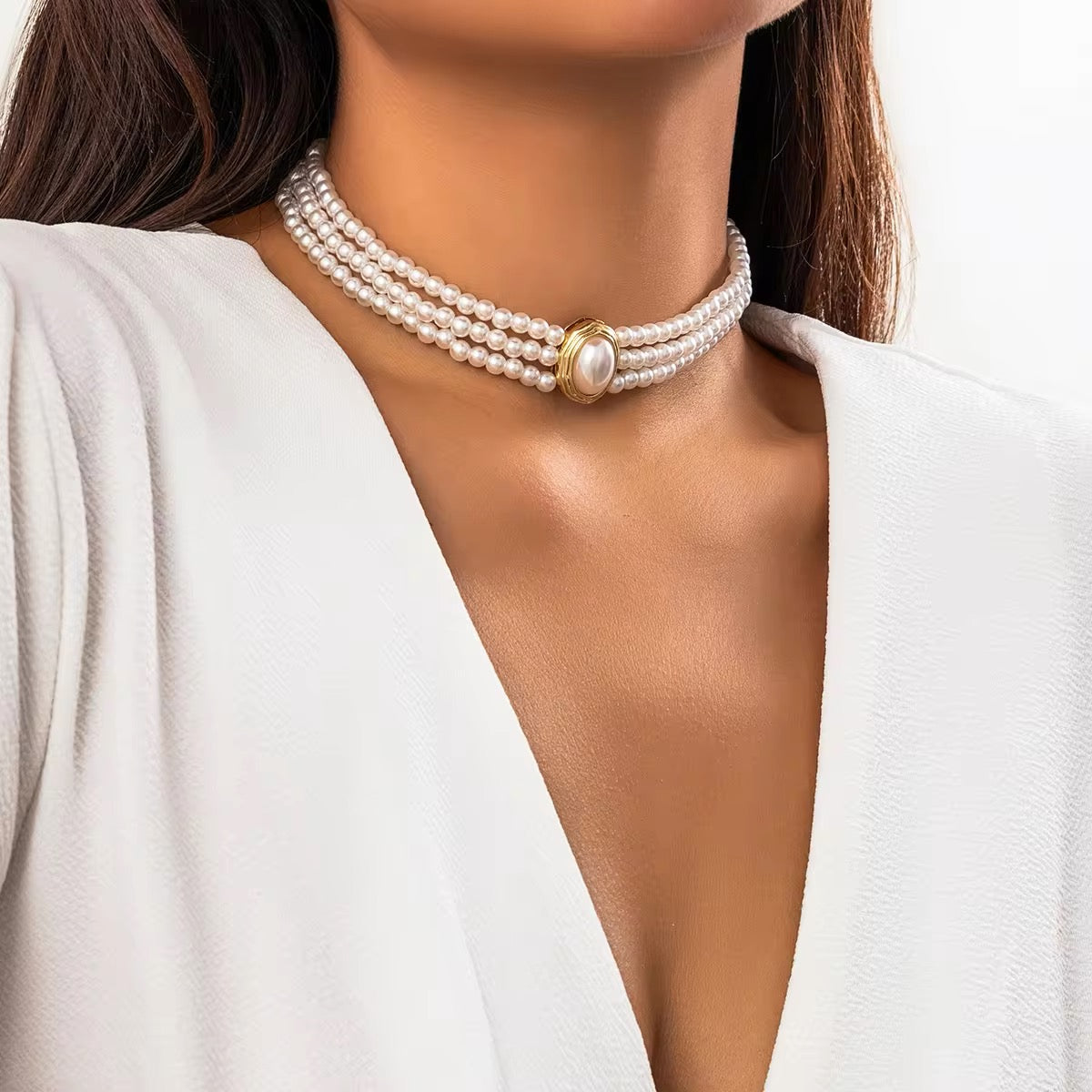 Romantic White Choker Necklace necklaces LUNARITY GARAGE   