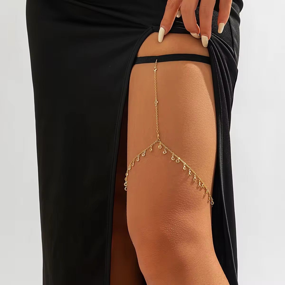 Bohemian Minimalist Crystal Leg Chain leg Chain LUNARITY GARAGE   