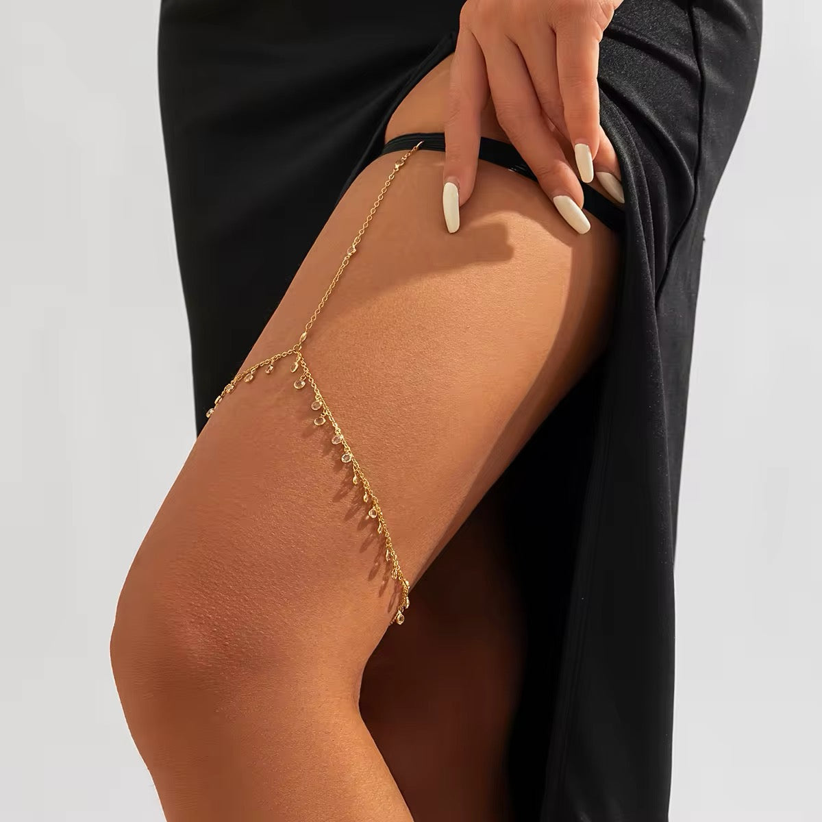 Bohemian Minimalist Crystal Leg Chain leg Chain LUNARITY GARAGE