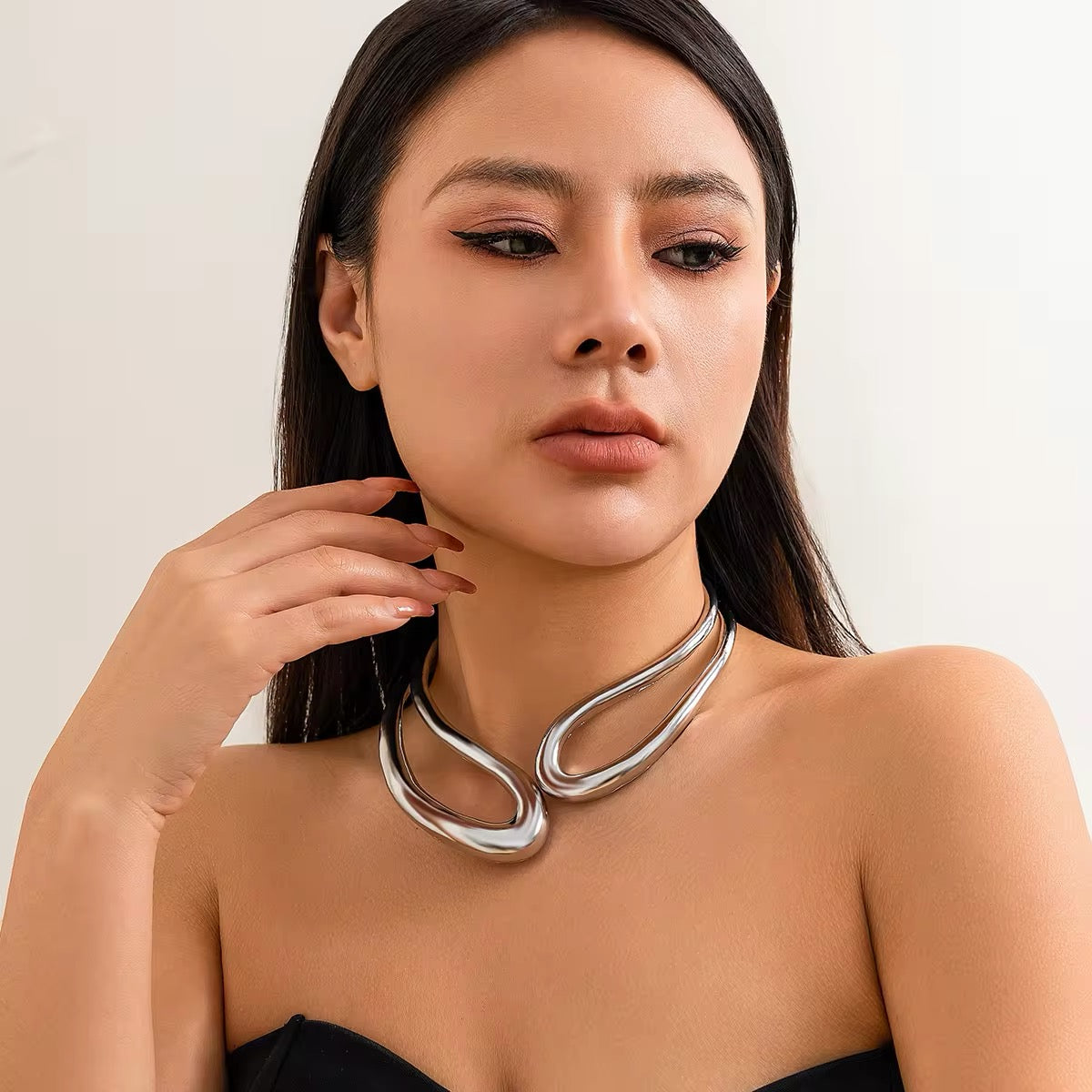 African Tribal Exaggerated Collar Choker Necklace necklaces LUNARITY GARAGE   