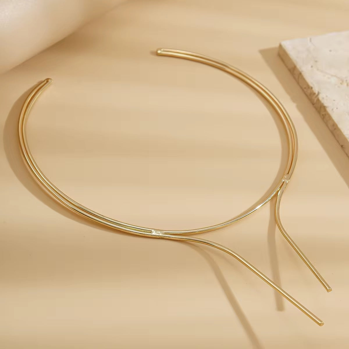 Minimalist Vivid Layers V-Shaped Choker Necklace necklaces LUNARITY GARAGE