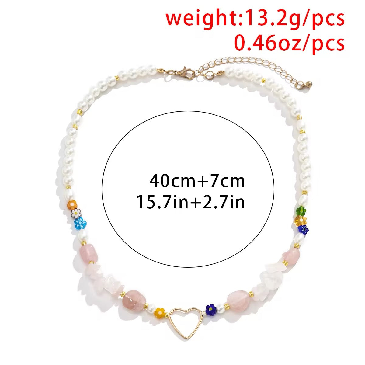 Korean Minimalist Heart Irregular Stone Necklace necklaces LUNARITY GARAGE