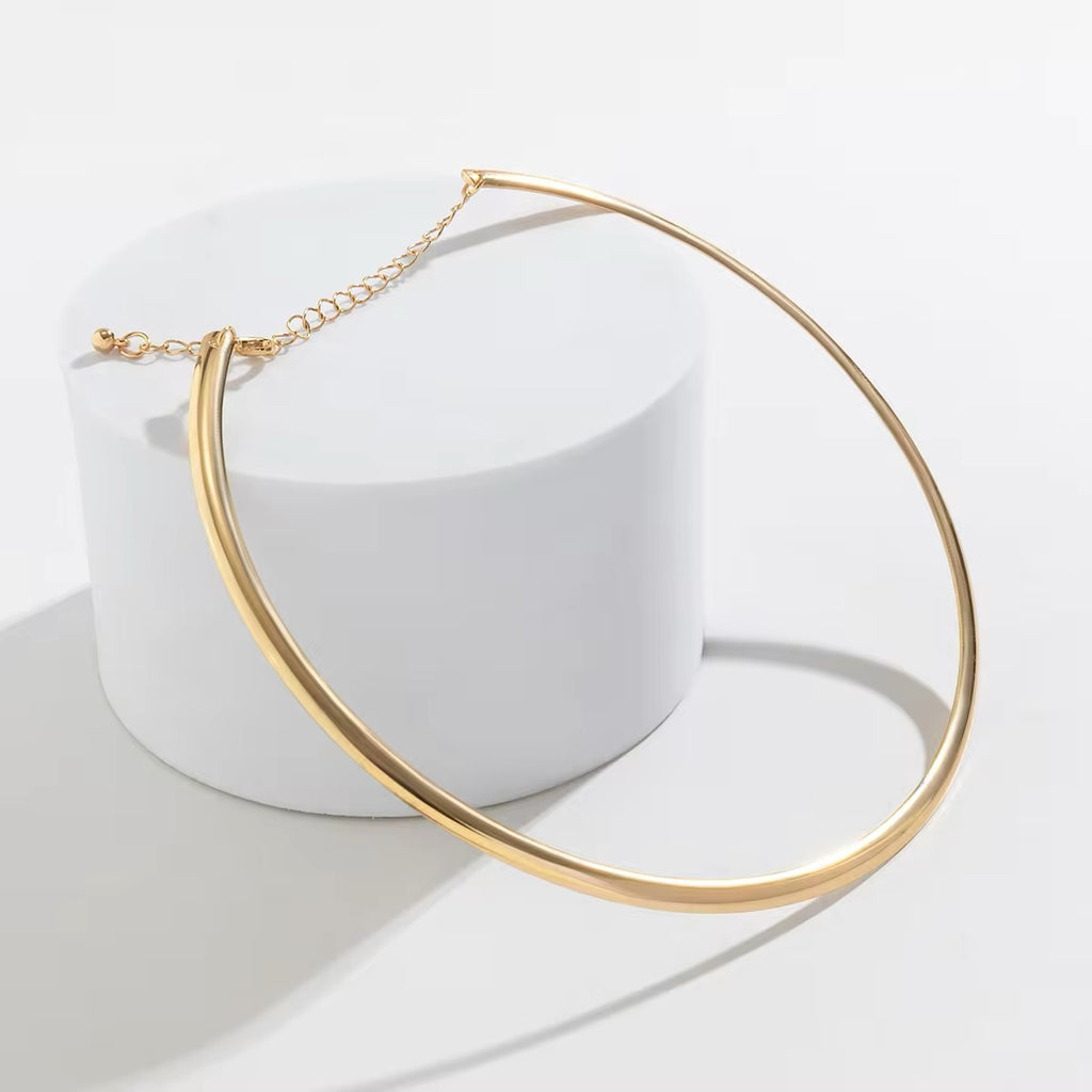 Minimalist Retro Aesthetic Round Torques Collar Necklace necklaces LUNARITY GARAGE   