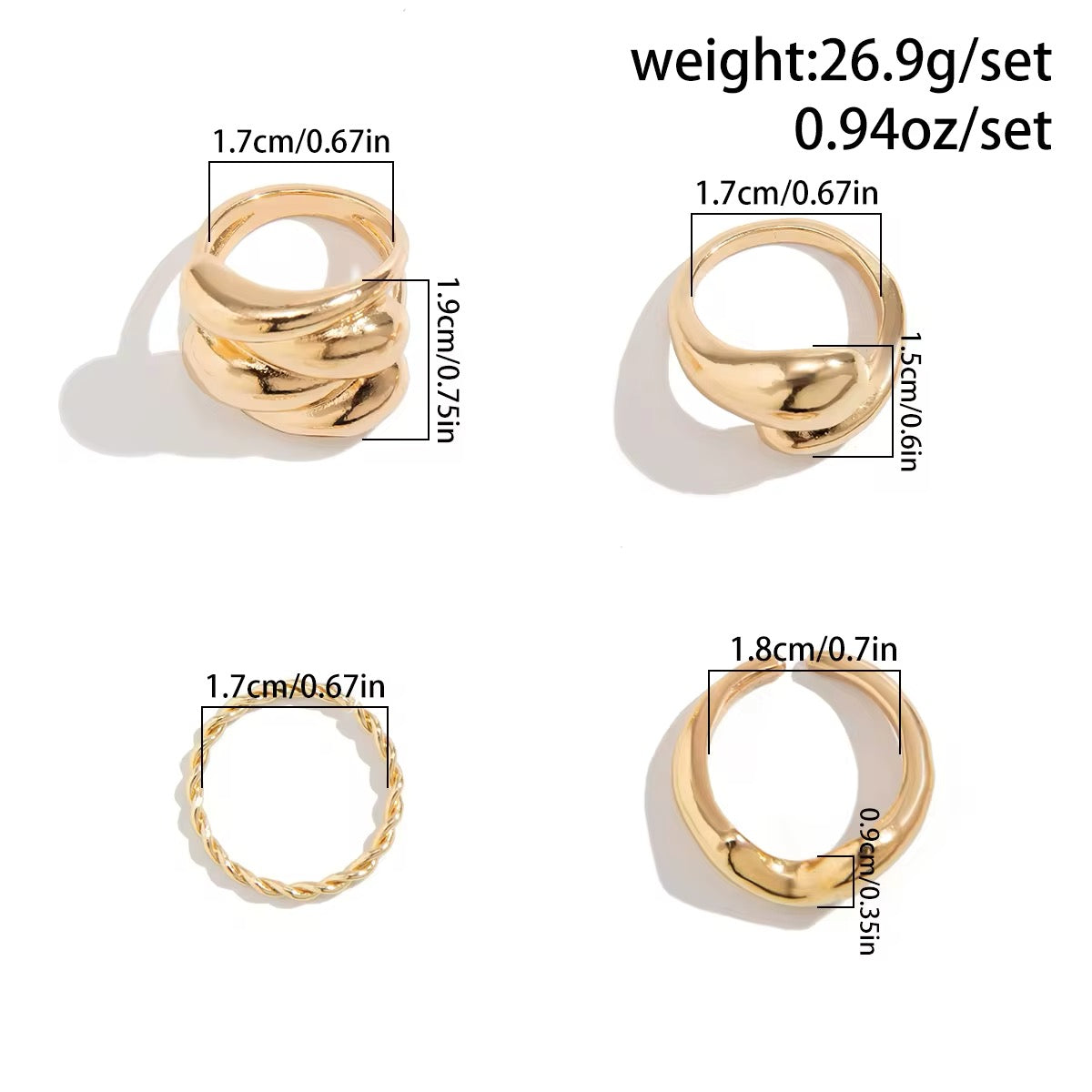 Bohemian Creative Charming Water Drop Ring Set ring LUNARITY GARAGE   