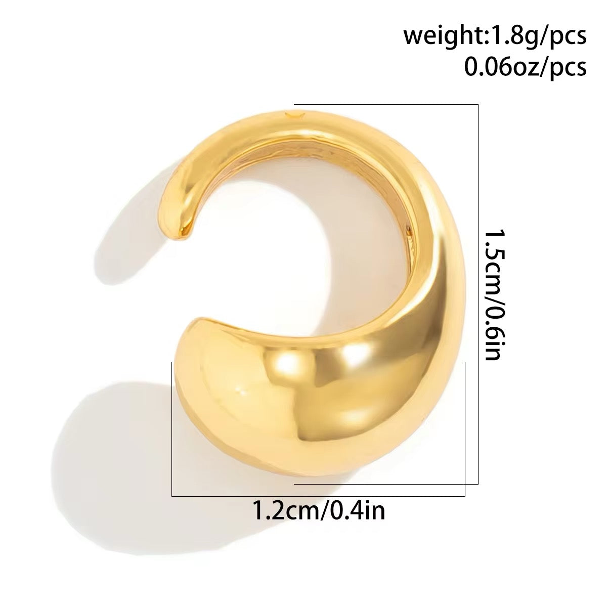 Minimalist Water Drop Half-Empty Clip Earring ear clip LUNARITY GARAGE   