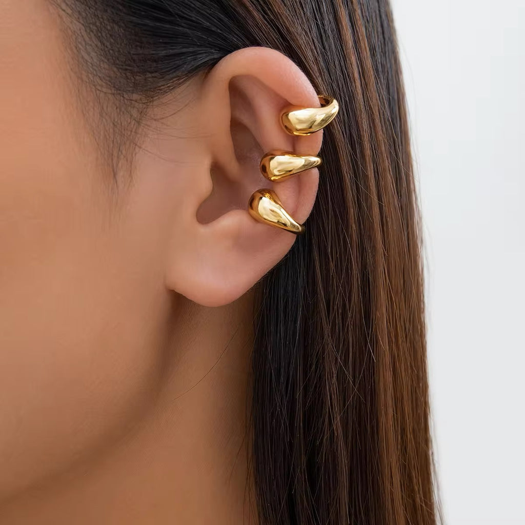 Minimalist Water Drop Half-Empty Clip Earring ear clip LUNARITY GARAGE   