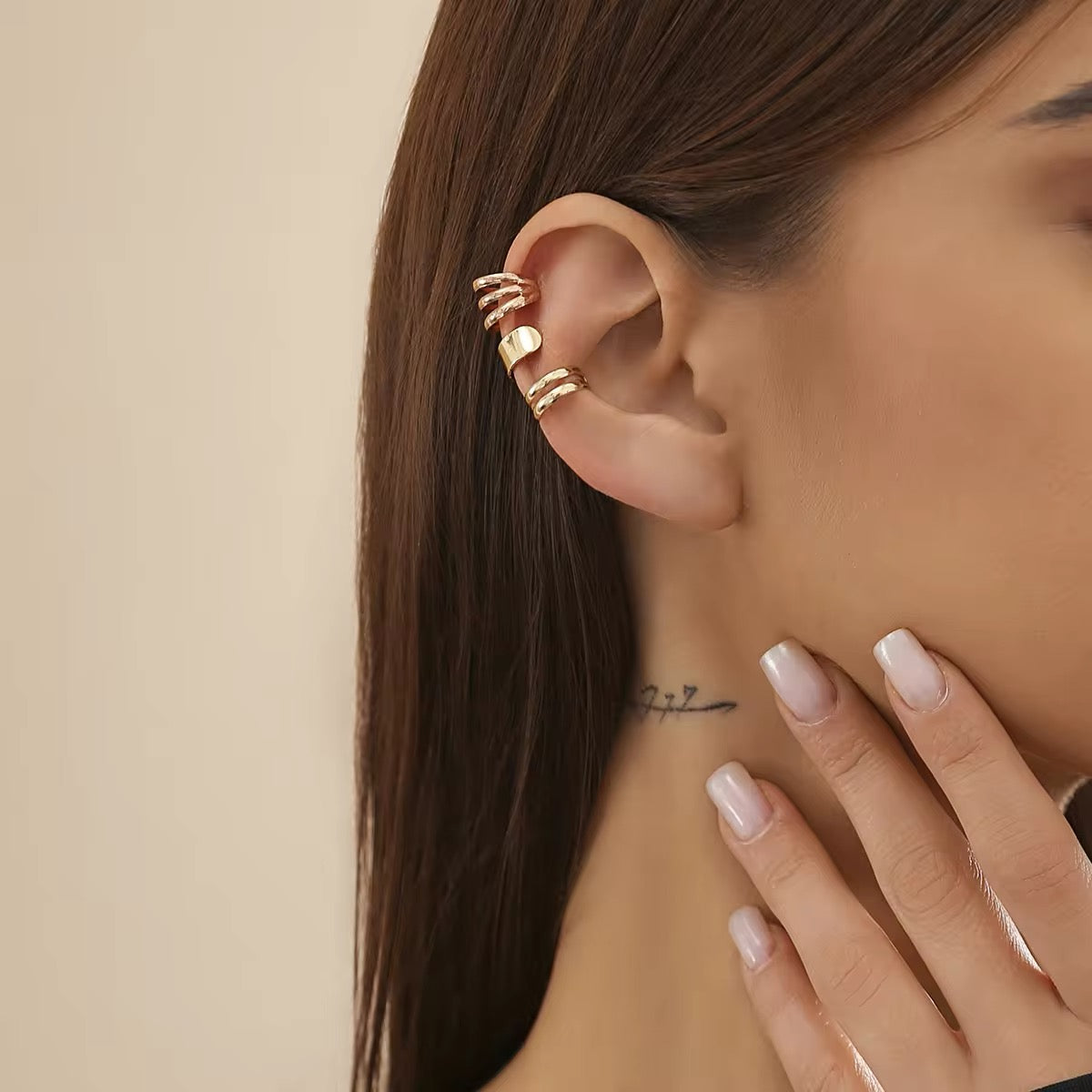 Trio of Classic Minimalism C-Shaped Geometry Ear Clips ear clip LUNARITY GARAGE