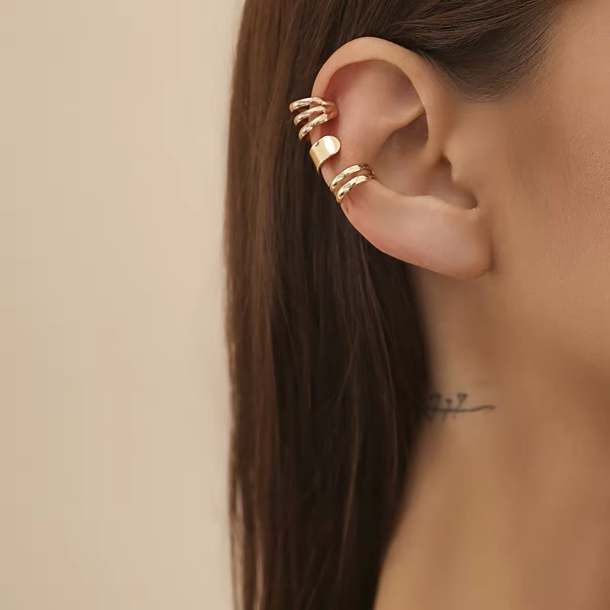 Trio of Classic Minimalism C-Shaped Geometry Ear Clips ear clip LUNARITY GARAGE