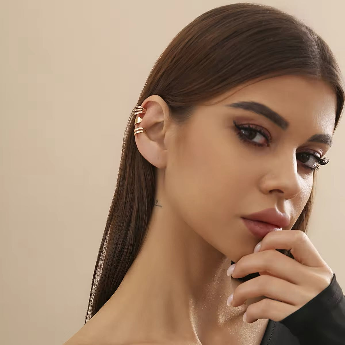 Trio of Classic Minimalism C-Shaped Geometry Ear Clips ear clip LUNARITY GARAGE