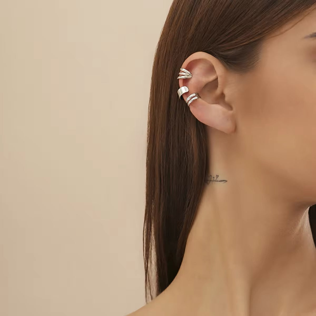 Trio of Classic Minimalism C-Shaped Geometry Ear Clips ear clip LUNARITY GARAGE