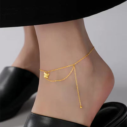 Cute Minimalist Butterfly Chain Anklet anklet LUNARITY GARAGE   