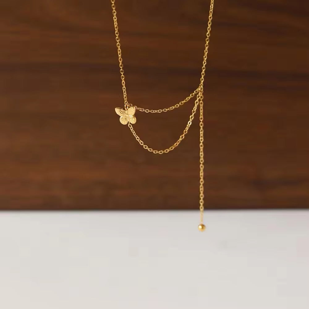 Cute Minimalist Butterfly Chain Anklet anklet LUNARITY GARAGE