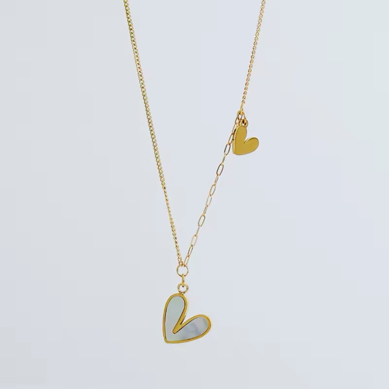 Lovely Mini Shell Heart Pendant Necklace necklaces LUNARITY GARAGE   