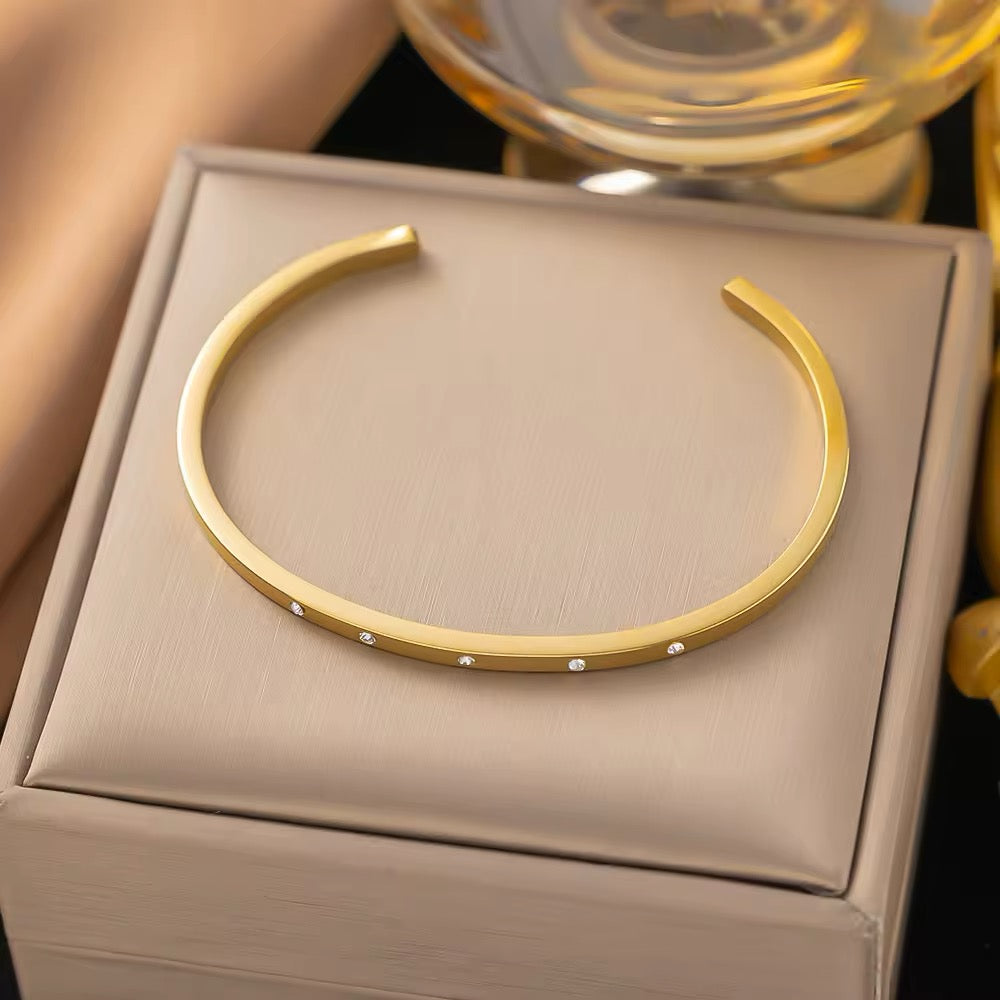 Elegant Charm Cubic Zircon Open Bracelet bracelets LUNARITY GARAGE   