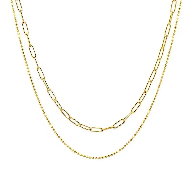 Minimalist Vintage Unisex Double Chain Necklace necklaces LUNARITY GARAGE