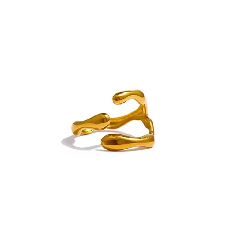 Unique Minimal Alien Y Shape Ring ring LUNARITY GARAGE