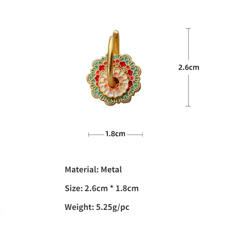 Minimalist Retro Colorful Flower Earrings earrings LUNARITY GARAGE