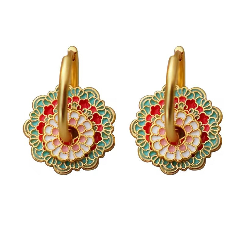 Minimalist Retro Colorful Flower Earrings earrings LUNARITY GARAGE