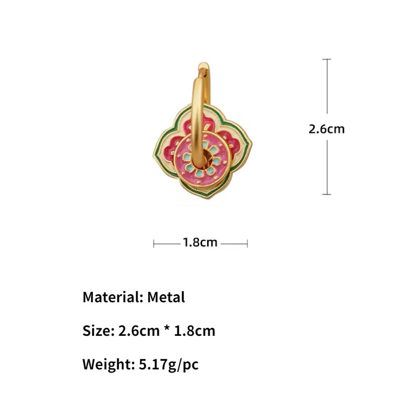 Vintage Minimalist Temperament Pink Flower Earrings earrings LUNARITY GARAGE