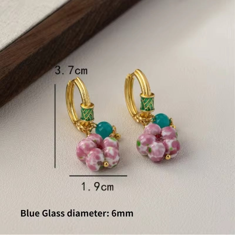 Korean Minimalist Sweet Temperament Pink Flower Earrings earrings LUNARITY GARAGE