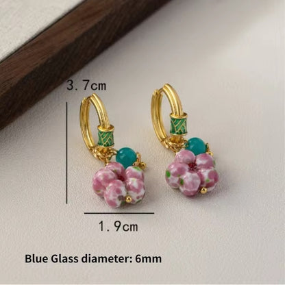 Korean Minimalist Sweet Temperament Pink Flower Earrings earrings LUNARITY GARAGE   