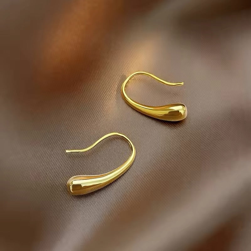 Minimalist Stainless Steel Elegant Gold Raindrop Stud Earrings earrings LUNARITY GARAGE
