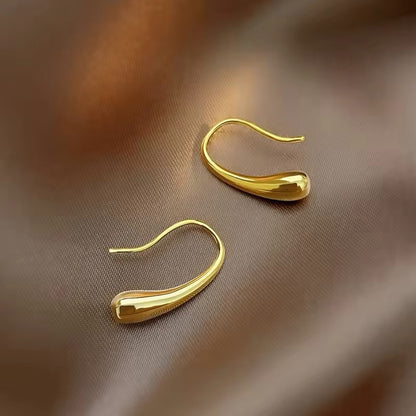 Minimalist Stainless Steel Elegant Gold Raindrop Stud Earrings earrings LUNARITY GARAGE   