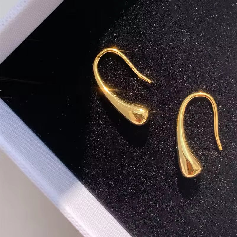 Minimalist Stainless Steel Elegant Gold Raindrop Stud Earrings earrings LUNARITY GARAGE