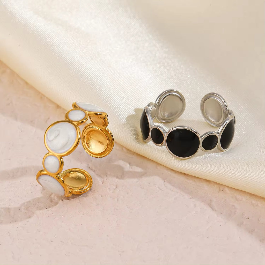 Authentic Elegant Stainless Steel Adjustable Opening Ring ring LUNARITY GARAGE   