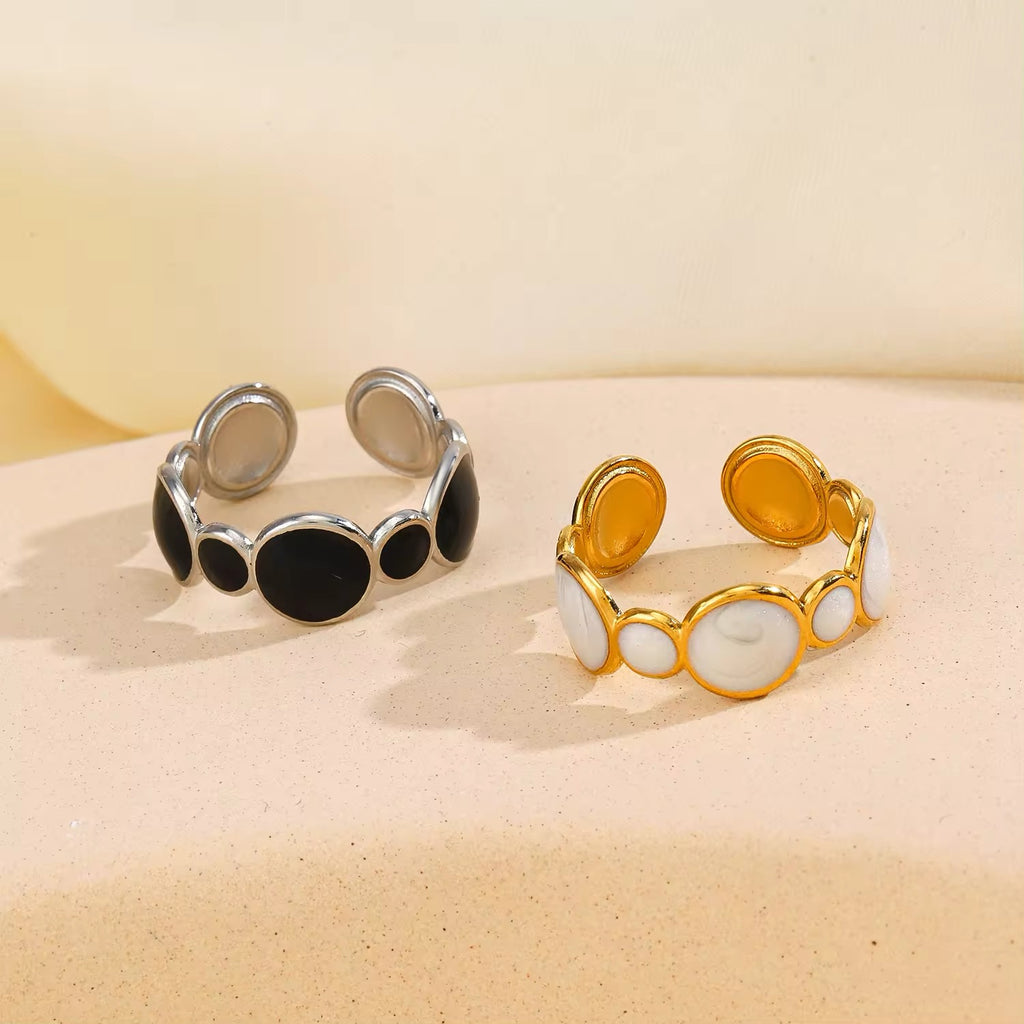 Authentic Elegant Stainless Steel Adjustable Opening Ring ring LUNARITY GARAGE   