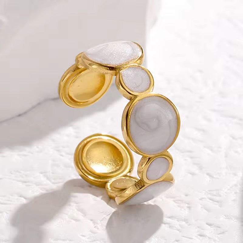 Authentic Elegant Stainless Steel Adjustable Opening Ring ring LUNARITY GARAGE Gold  