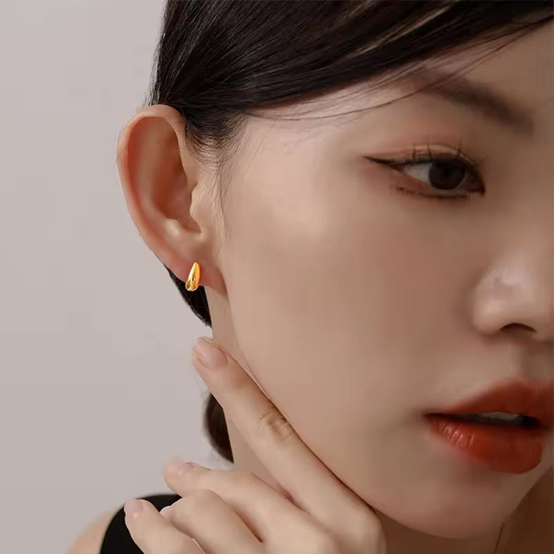 Minimalist Stainless Steel Water Drop Stud Earrings earrings LUNARITY GARAGE