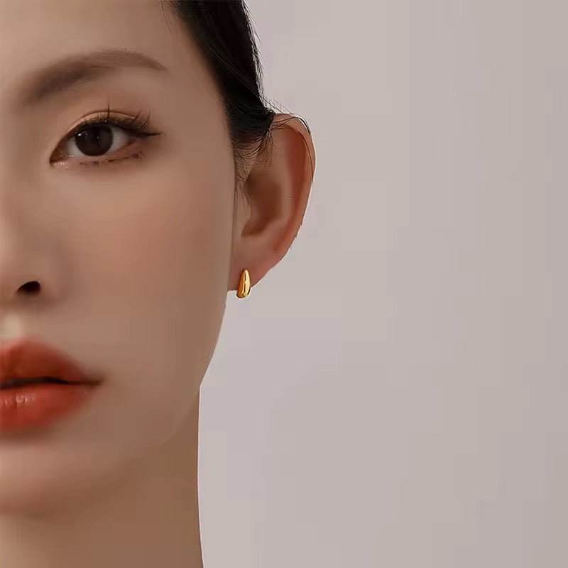 Minimalist Stainless Steel Water Drop Stud Earrings earrings LUNARITY GARAGE