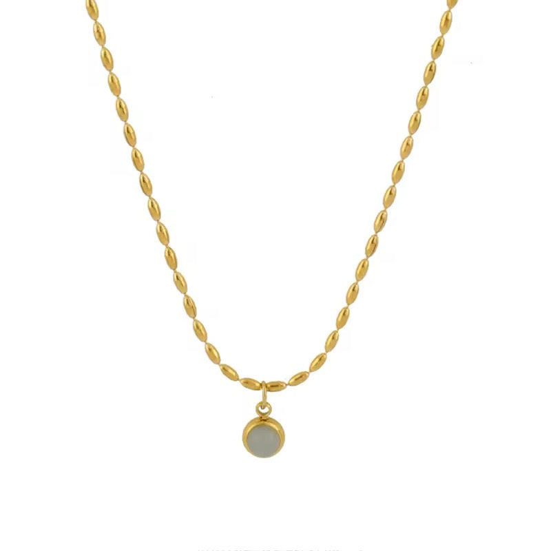 Minimalist Vintage Elegant Stainless Steel Circular Pendant Necklace necklaces LUNARITY GARAGE