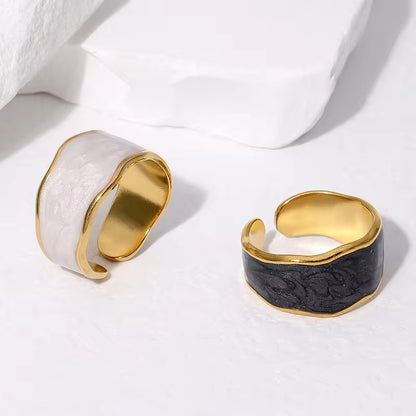 Unique Antique Irregular Drop Glaze Gold Rings ring LUNARITY GARAGE   