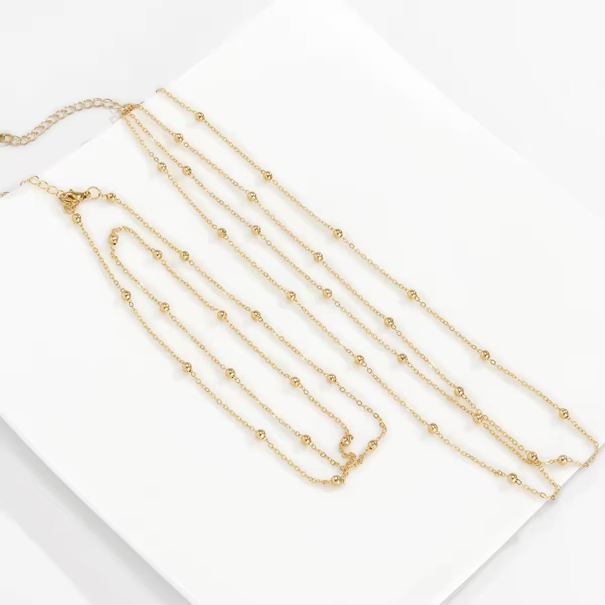 Exaggerated Beaded Charm Long Chain Necklace necklaces LUNARITY GARAGE   