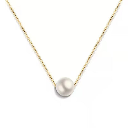 Elegant Minimalist One Pearl Temperament Necklace necklaces LUNARITY GARAGE   