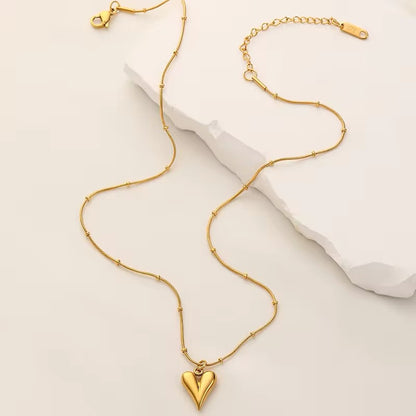 Temperament Minimalist Cute Heart Pendant Necklace necklaces LUNARITY GARAGE   