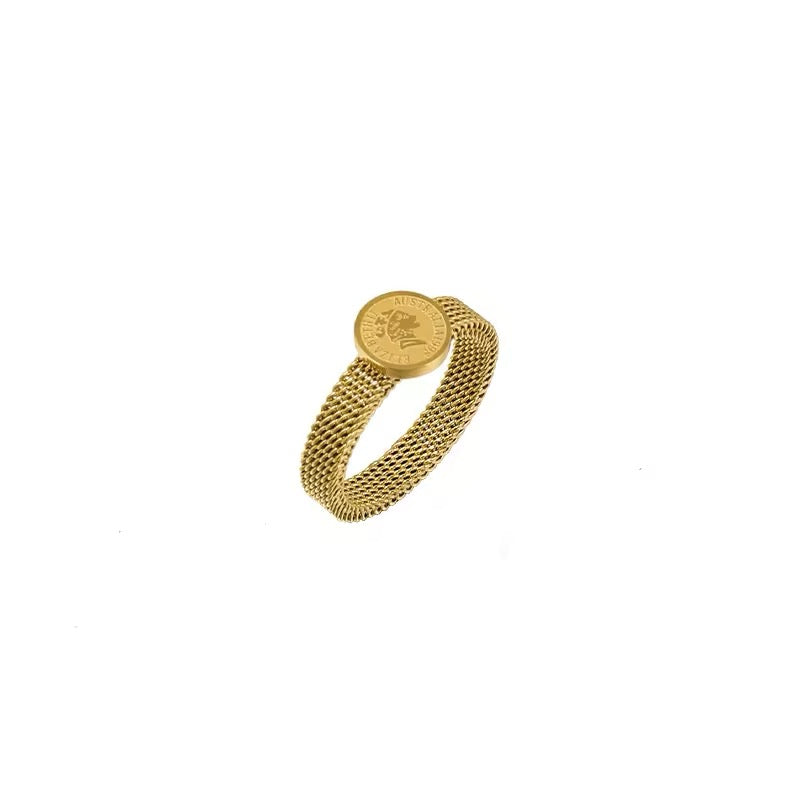 Vintage Creative Beauty Head Portrait Gold Ring ring LUNARITY GARAGE