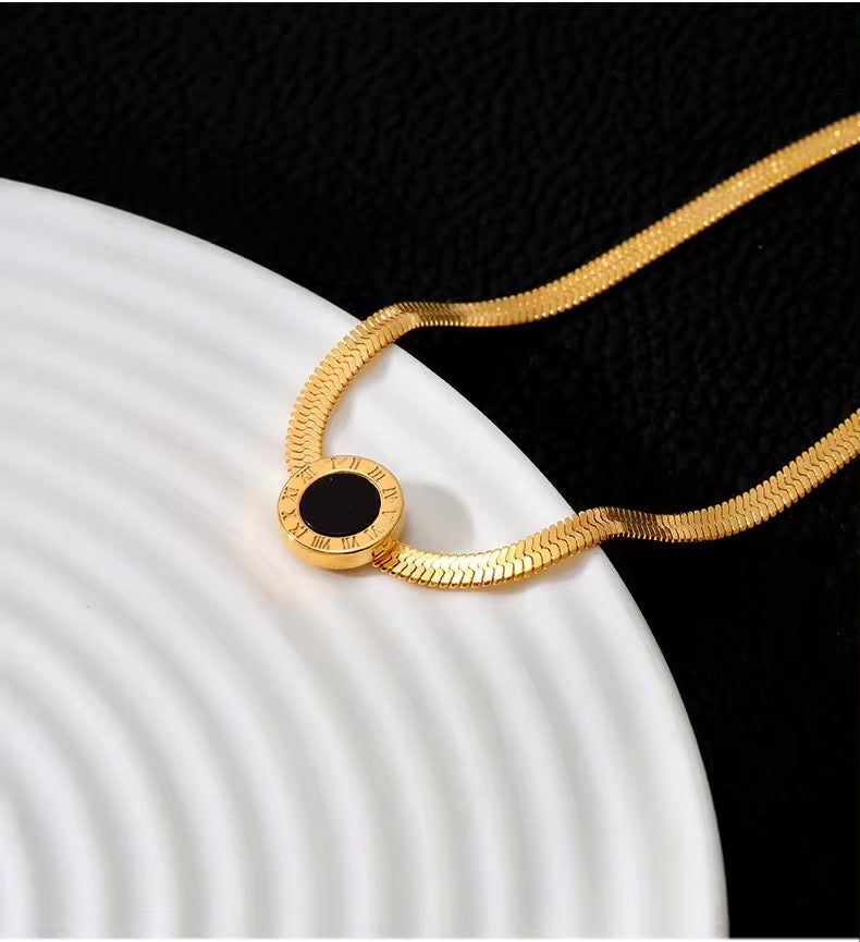 Elegant Roman Numerals Charm Chain Anklet anklet LUNARITY GARAGE