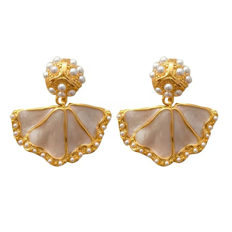 Mermaid Beauty Simulated Pearl Geometric Retro Drop Earring earrings LUNARITY GARAGE