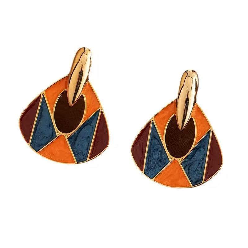 Retro Temperament Splicing Multicolor Enamel Earrings earrings LUNARITY GARAGE